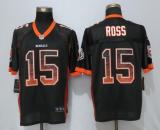 NEW Nike Cincinnati Bengals 15 Ross Drift Fashion Black Elite Jersey