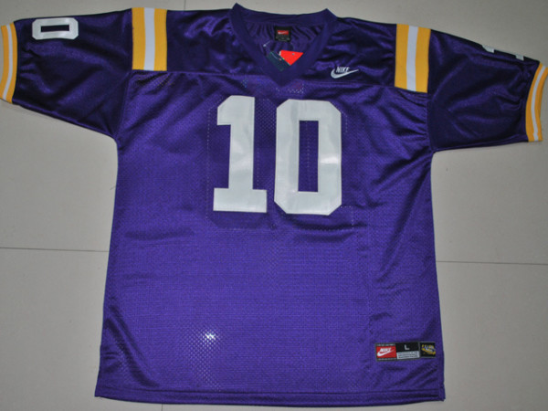 Nike LSU Tigers Joseph Addai 10 Purple Throwback College Football Jersey