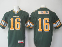 NCAA Edmonton Eskimos #16 Matt Nichols Green CFL Jersey