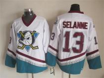 NHL Anaheim Ducks #13 Selanne White Jersey