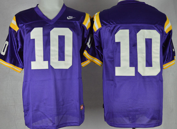 LSU Tigers Anthony Jennings 10 College Football Jersey - Purple
