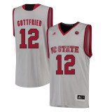 NCAA NC State Wolfpack #12 Gottfried College Basketball White Jersey
