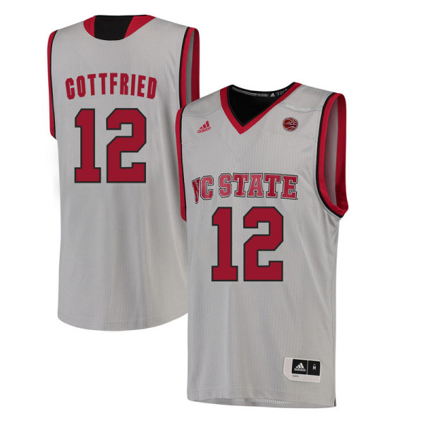NCAA NC State Wolfpack #12 Gottfried College Basketball White Jersey