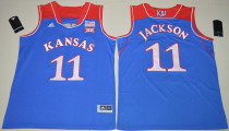 NCAA Kansas Jayhawks #11 Josh Jackson College Basketball Blue Jersey