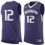 NCAA Washington Huskies #12 Basketball Jersey Purple