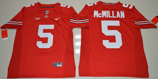 NCAA Ohio State Buckeyes #5 Raekwon McMillan College Football Red Jersey