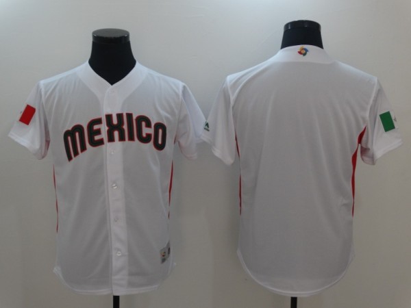 2017 World Baseball Mexico White Classic Jersey