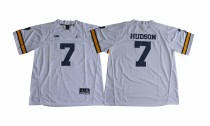 NCAA Michigan Wolverines #7 Hudson College White Jersey