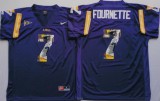 2016 LSU Tigers Purple #7 Fournette Fashion Jersey