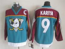 NHL Anaheim Ducks #9 Kariya Green Red Jersey with C Patch