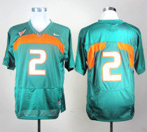 Nike Miami Hurricanes 2 Green College Football Jersey