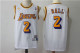 NBA Los Angeles Lakers #2 Ball White Throwback Jersey