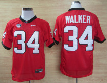 Georgia Bulldogs Herschel Walker 34 2012 SEC Patch College Football Red Jersey