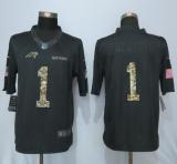 Nike Carolina Panthers 1 Newton Anthracite Salute To Service Limited Jersey