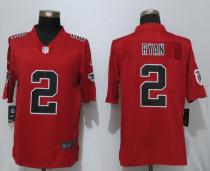 New Nike Atlanta Falcons 2 Ryan Red Color Rush Limited Jersey