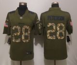 New Nike Minnesota Vikings 28 Peterson Green Salute To Service Limited Jersey