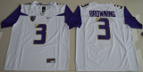 NCAA Washington Huskies Jake Browning 3 College Football Limited Jersey White