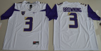 NCAA Washington Huskies Jake Browning 3 College Football Limited Jersey White