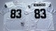 NFL Oakland Raiders #83 Hendricks White Throwback Jersey