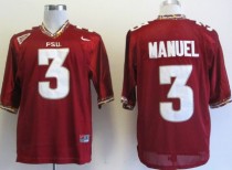 Nike Florida State 3 Seminoles E.J Manuel Red College Football Authentic Jersey