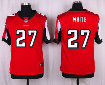Nike Atlanta Falcons #27 White Red Elite Jersey