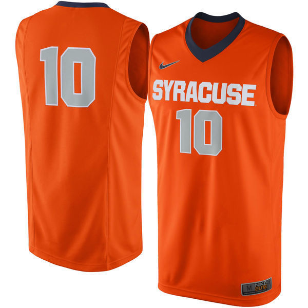 NCAA Syracuse Orange Nike No. 10 Replica Master Jersey Orange