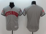MLB Pittsburgh Pirates Blank Grey Elite Jersey