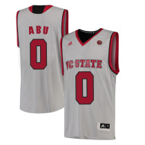 NCAA NC State Wolfpack #0 Abu College Basketball White Jersey