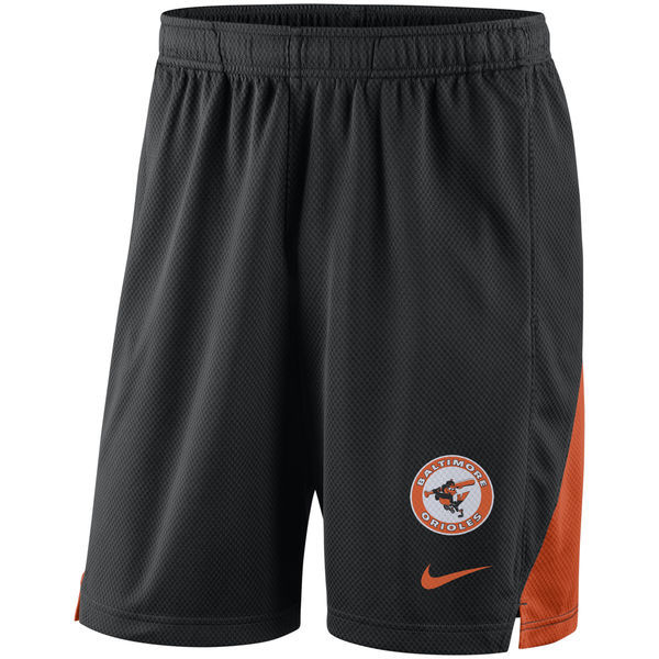 Mens Baltimore Orioles Nike Black Franchise Throwback Performance Shorts