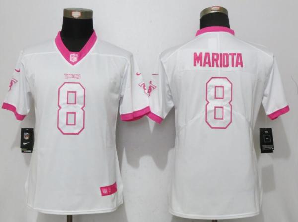 Women Nike Tennessee Titans #8 Mariota Pink Rush Fashion Jersey