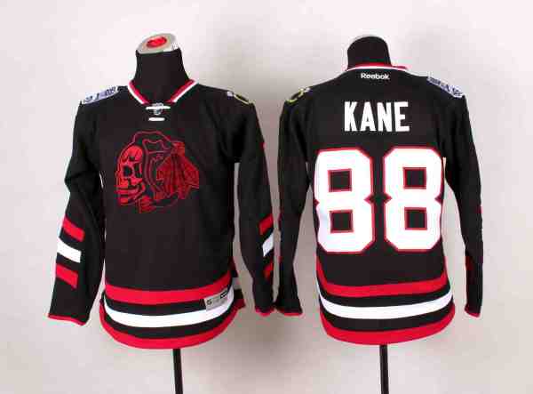 NHL Chicago Blackhawks #88 Kane Black Youth Jersey