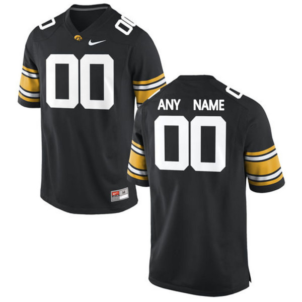 Mens Iowa Hawkeyes Customized College Football Limited Jersey - Black
