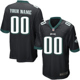 Black Customized Game Youth Nike Philadelphia Eagles Jersey