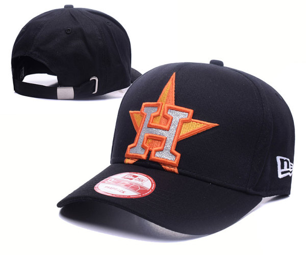 MLB Houston Astros Black Color Snapback Hats--GS
