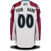 #00 Your Name Road Premier Custom NHL White Colorado Avalanche Jersey
