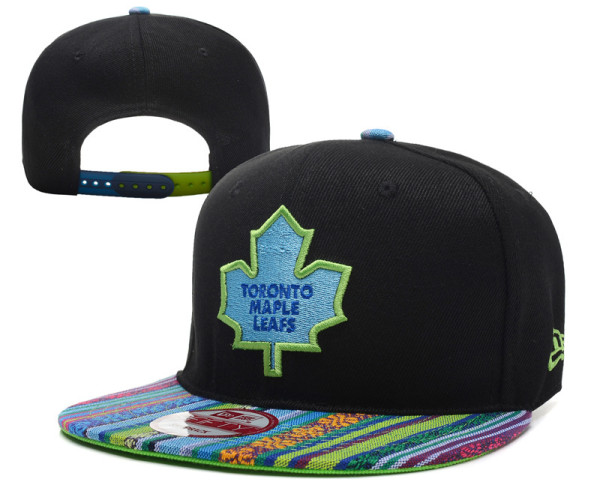 NHL Toronto Maple Leafs Black Snapback Hats- -YD