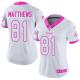 Women NFL Philadelphia Eagles #81 Matthews White Pink Color Rush Jersey