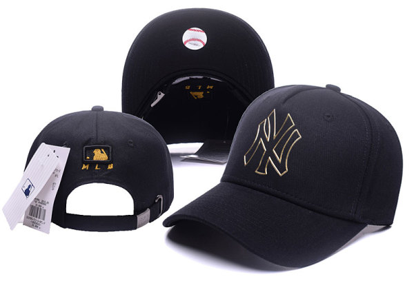 MLB New York Yankees Snapback Black Hats--TY
