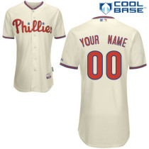 Cream Philadelphia Phillies Personalized Cool Base Alternate MLB Jersey