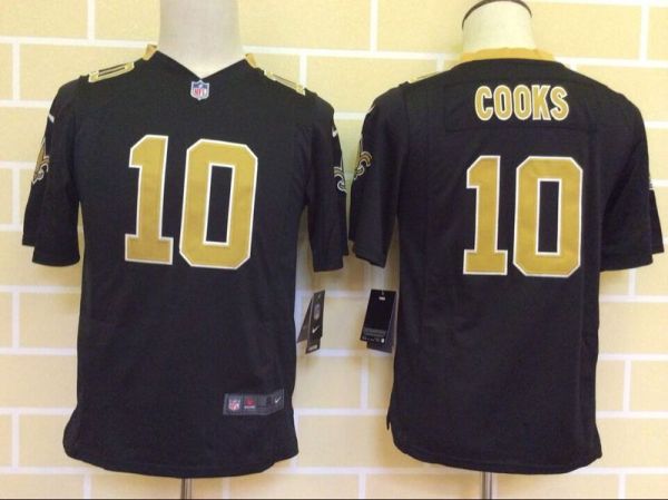 Kids New Orleans Saints #10 Cooks Black Jersey