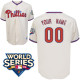 White Jersey, Philadelphia Phillies Personalized 2009 World Series Patch Alternate MLB Jersey