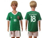 2016 Soccer Mexico #18 A.Guardado Home Kids Jersey