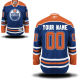Dark Blue Edmonton Oilers #00 Your Name Home Premier Custom NHL Jersey