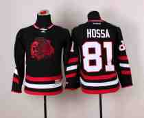 Youth NHL Chicago Blackhawks #81 Hossa Black Jersey