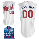 Minnesota Twins White Personalized 2010 Inaugural Stadium Patch Alternate Home MLB Jersey