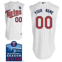 Minnesota Twins White Personalized 2010 Inaugural Stadium Patch Alternate Home MLB Jersey