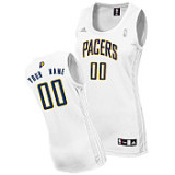 White Pacers Custom NBA Women Jersey