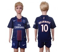 2016 Soccer Paris Saint-Germain #10 Ibrahimovic Away Kids Jersey