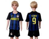 2016 Soccer Club Inter Milan #9 Icardi Away Kids Jersey