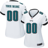 Nike Philadelphia Eagles White Color Customized Women Jersey